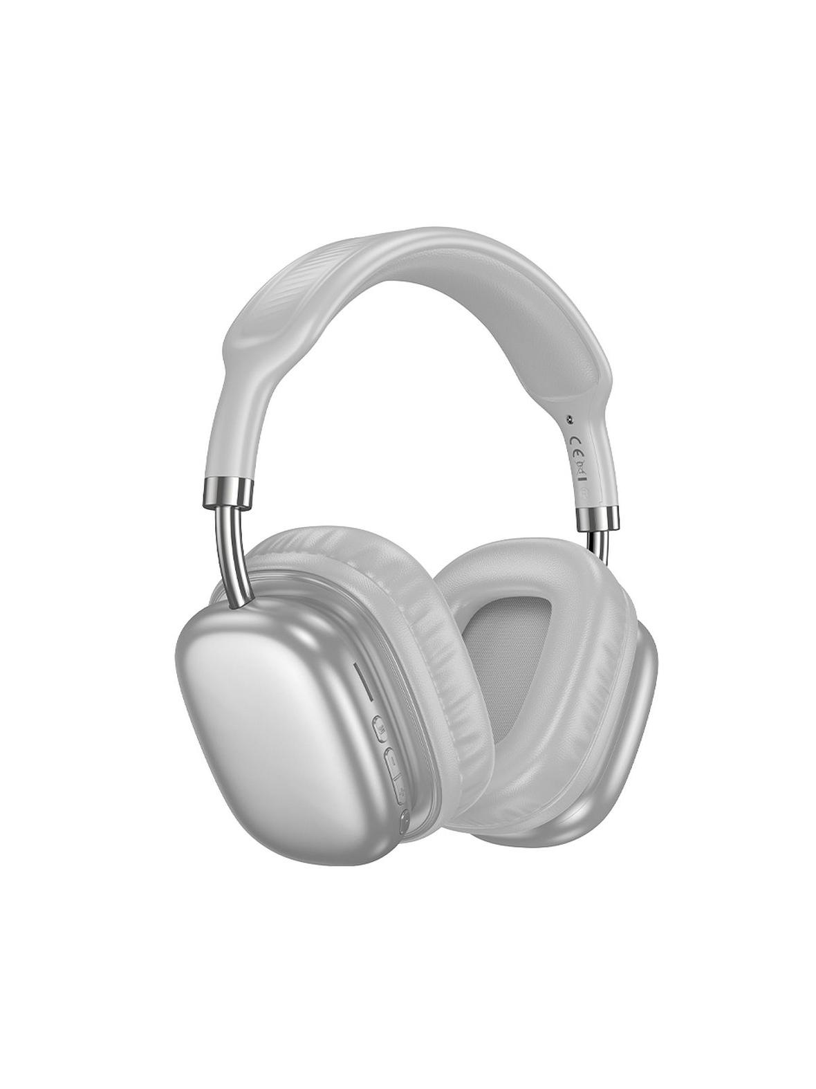 Słuchawki bezprzewodowe nauszne Hoco W52 srebrne
