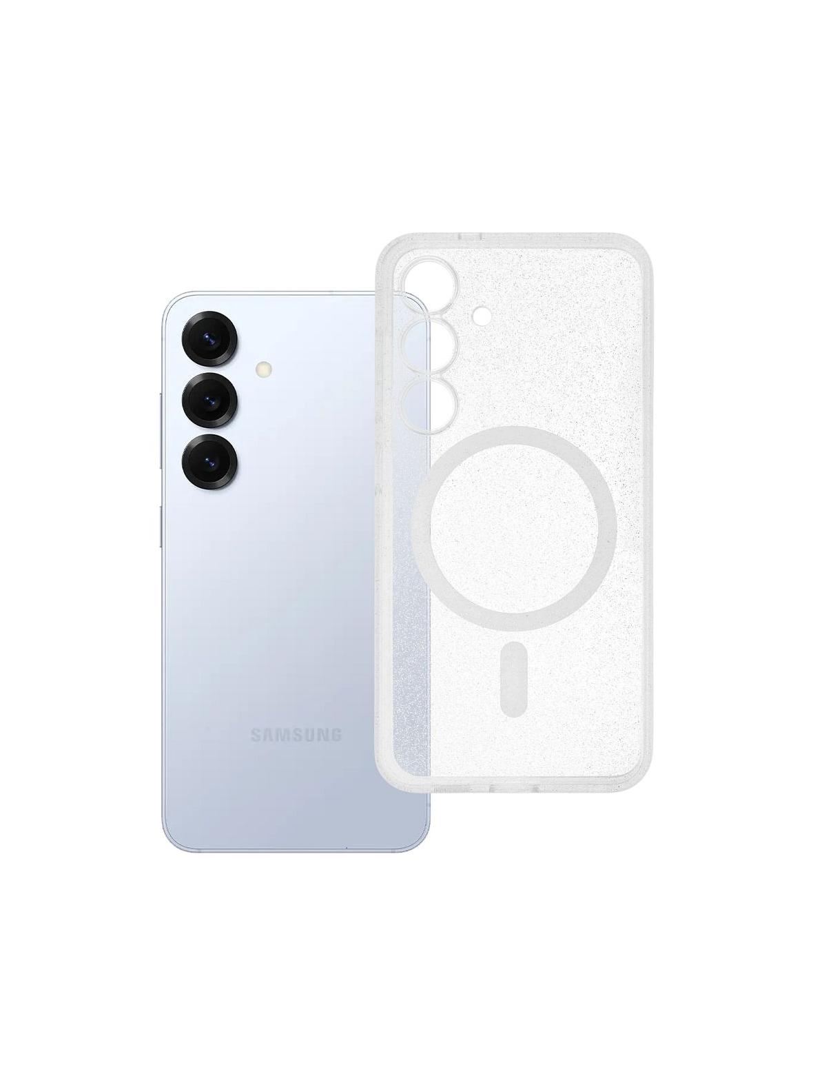 Futerał do Samsung S25 Clear Mag Cover (STR) zgodny z MagSafe transparentny glitter
