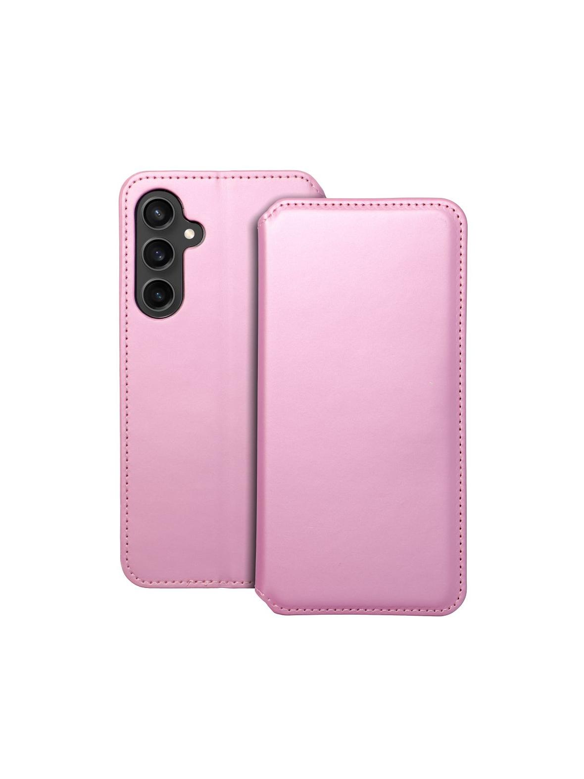 Kabura do SAMSUNG S23 FE Dual Pocket Book jasny różowy