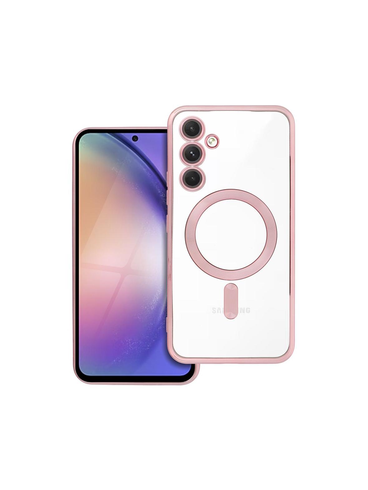 Futerał ELECTRO MAG COVER kompatybilny z MagSafe do SAMSUNG A54 złoty róż