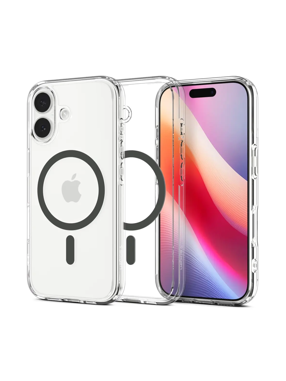 SPIGEN futerał ULTRA HYBRID MAG kompatybilny z MagSafe do IPHONE 17 clear graphite