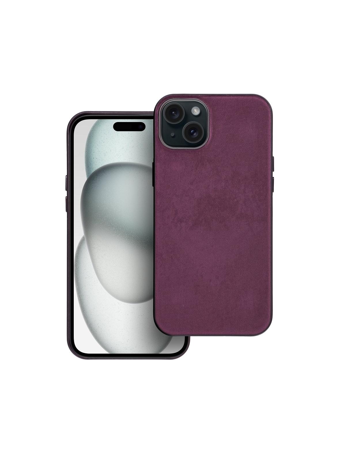 Futerał WOVEN MAG COVER kompatybilny z MagSafe do IPHONE 15 Plus burgundowy