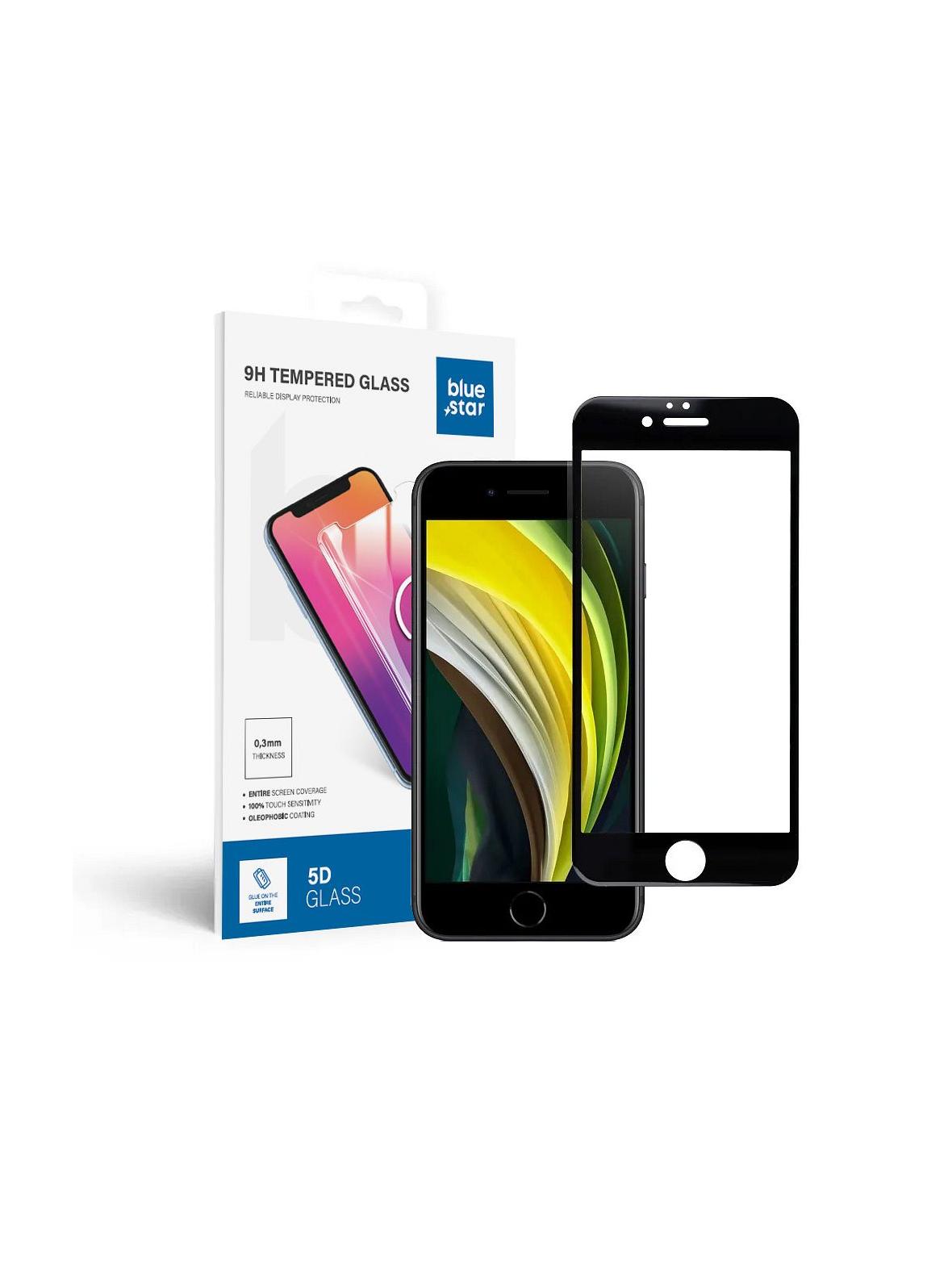 Szkło hartowane do iPhone 6 / 6S (full glue) Blue Star 5D czarne