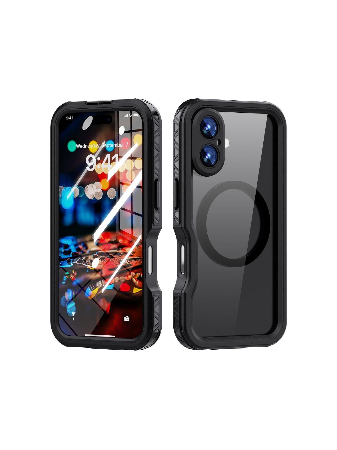 Futerał wodoodporny SHELLBOX GT kompatybilny z MagSafe do IPHONE 16 czarny