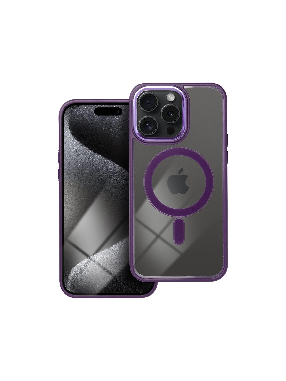 Futerał COLOR EDGE MAG COVER kompatybilny z MagSafe do IPHONE 15 Pro Max fioletowy