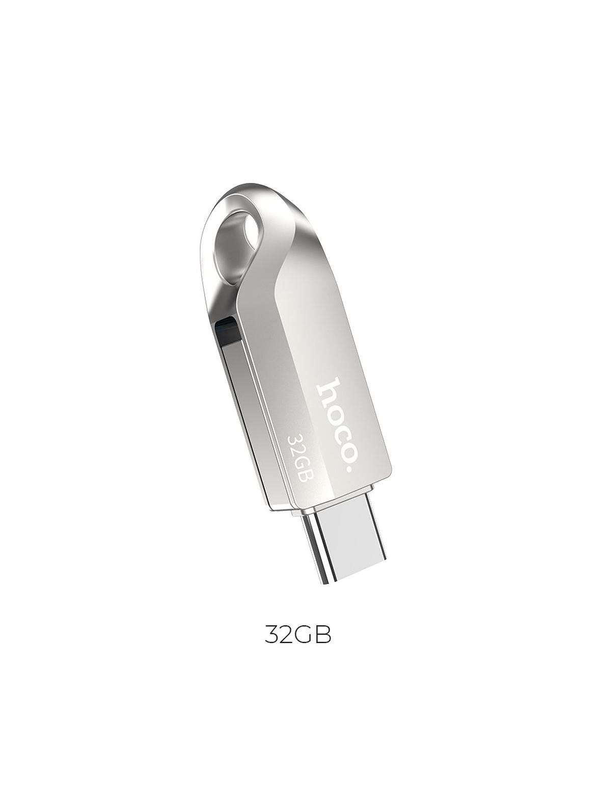 Pendrive 32GB USB 3.0 (USB A + USB C) Hoco UD8 nikiel