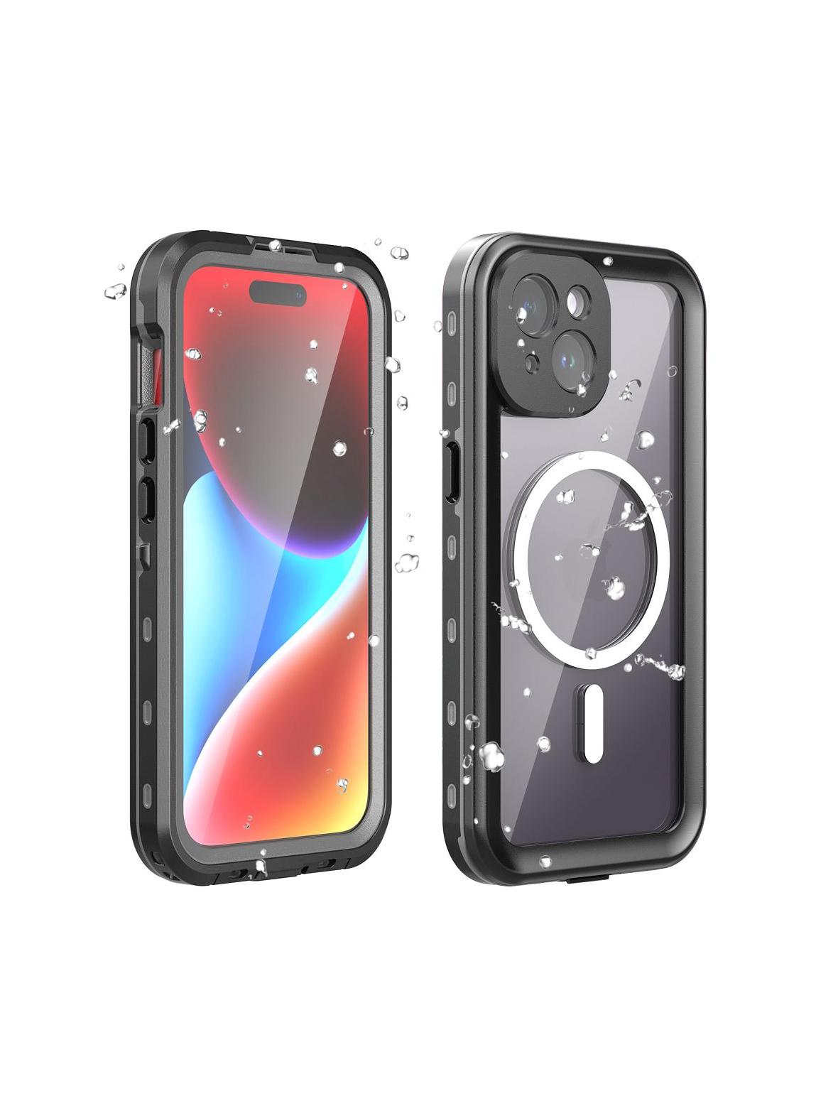 Futerał wodoodporny SHELLBOX DOT kompatybilny z MagSafe do IPHONE 15 czarny