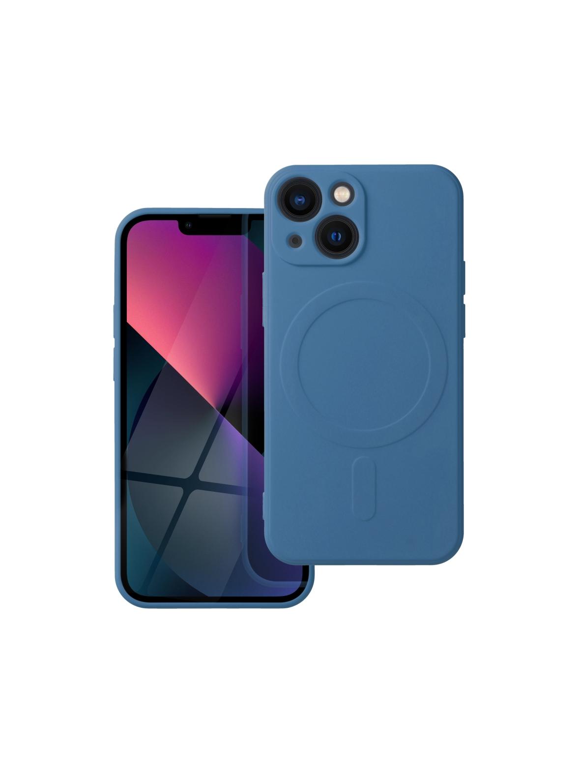 Futerał SILICONE MAG COVER kompatybilny z MagSafe do IPHONE 13 Mini niebieski