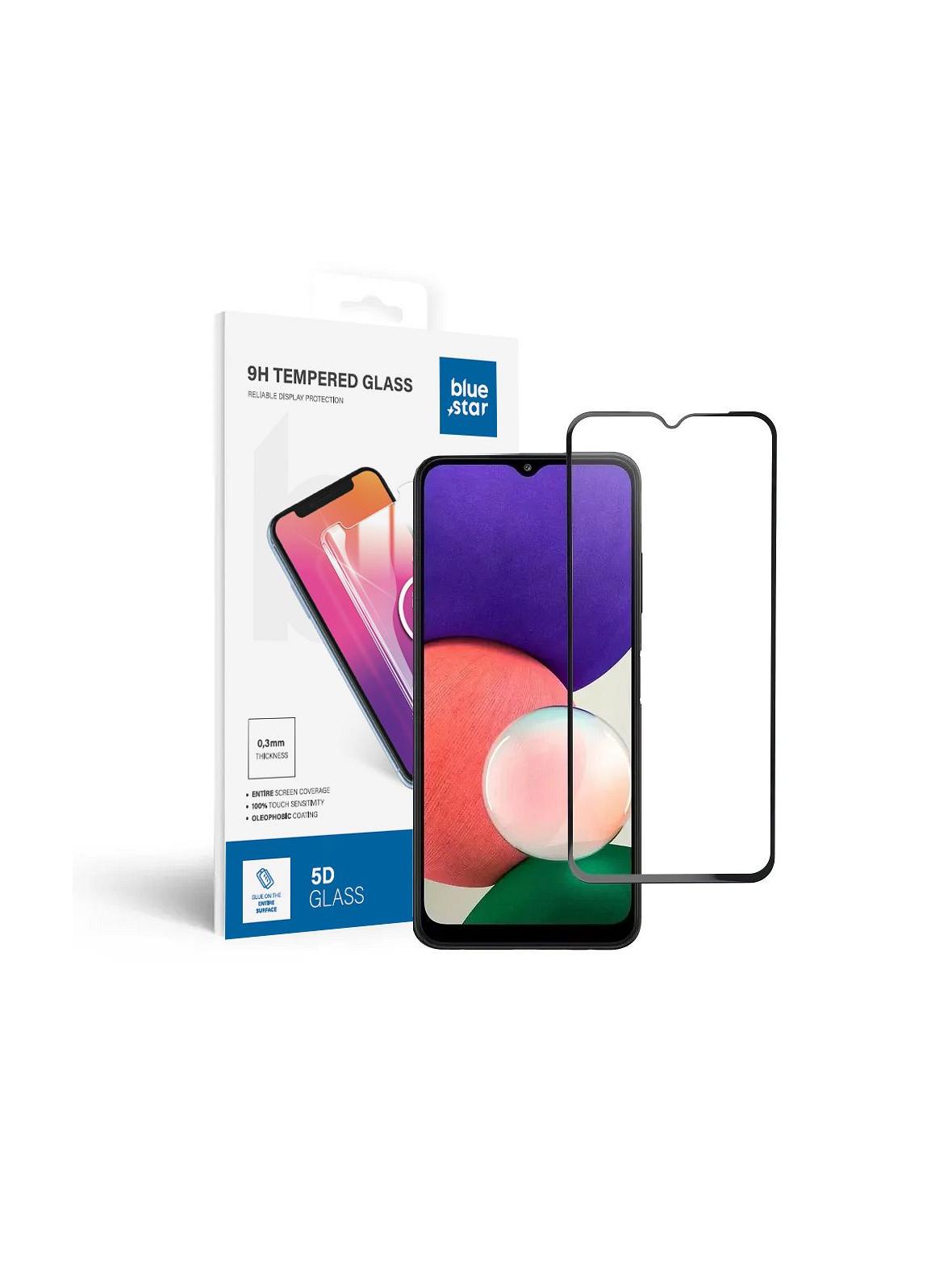 Szkło hartowane do Samsung Galaxy A22 5G (full glue / case friendly) Blue Star 5D czarne