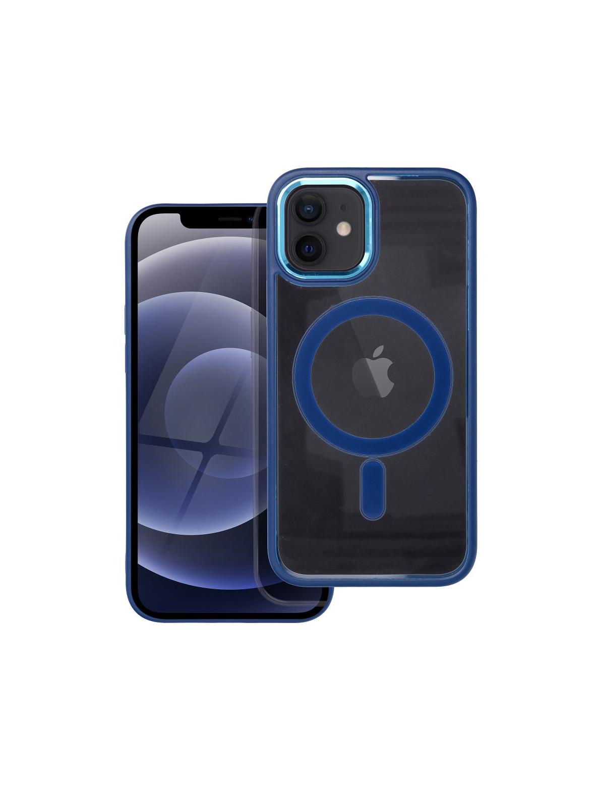 Futerał COLOR EDGE MAG COVER kompatybilny z MagSafe do IPHONE 12 / 12 Pro niebieski