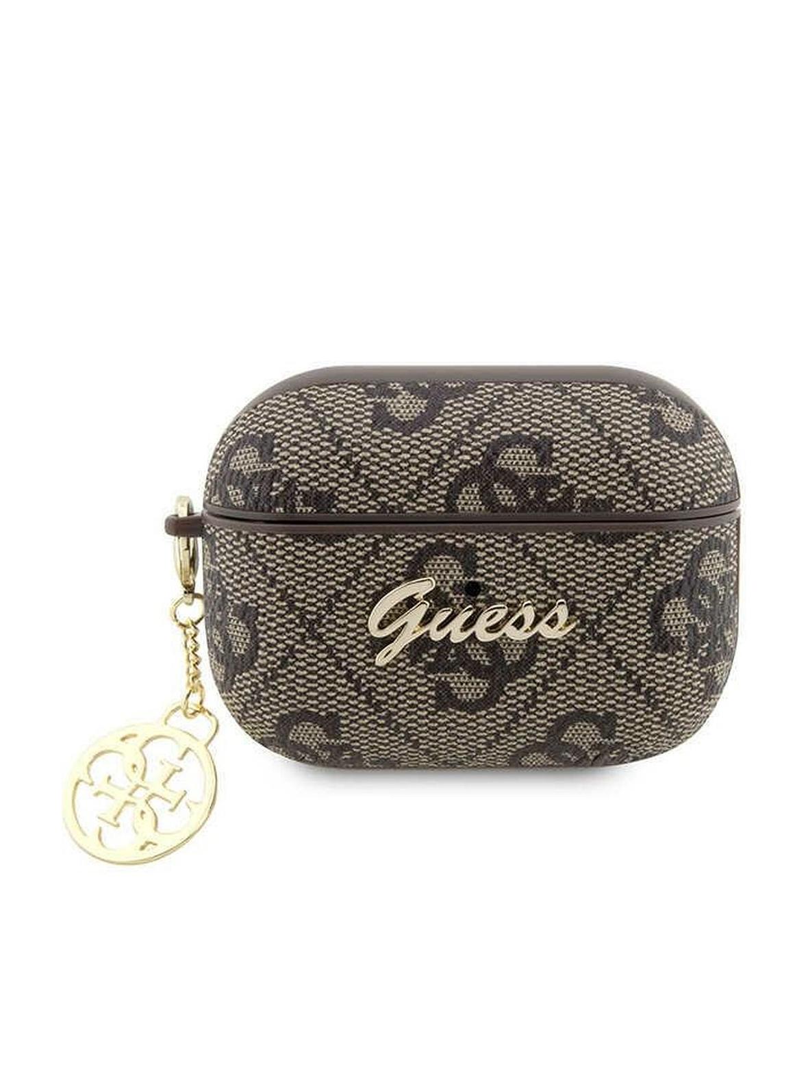 GUESS futerał do APPLE AirPods Pro 2 (2022 / 2023) GUAP2G4GSMW (4G Charm Collection) brązowy