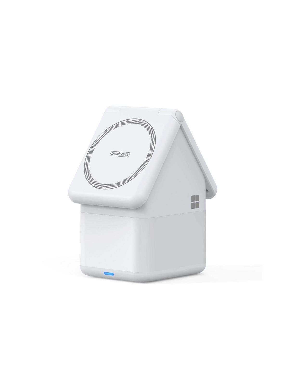 DUZZONA W20 - ładowarka indukcyjna z lampką 4w1 kompatybilna z MagSafe 15W biała