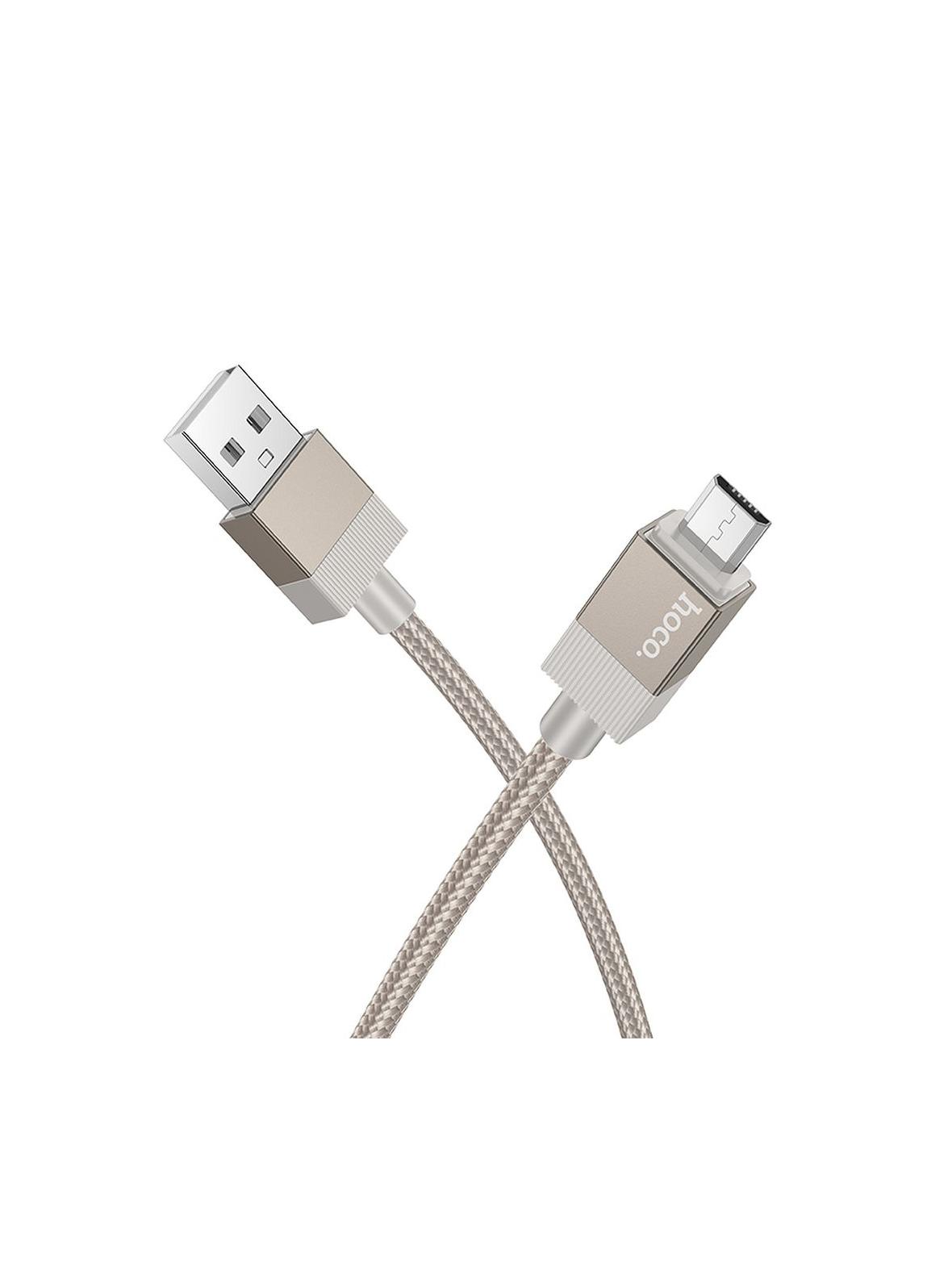 Kabel USB A do Micro USB Hoco 2,4A 1 m X110 złoty