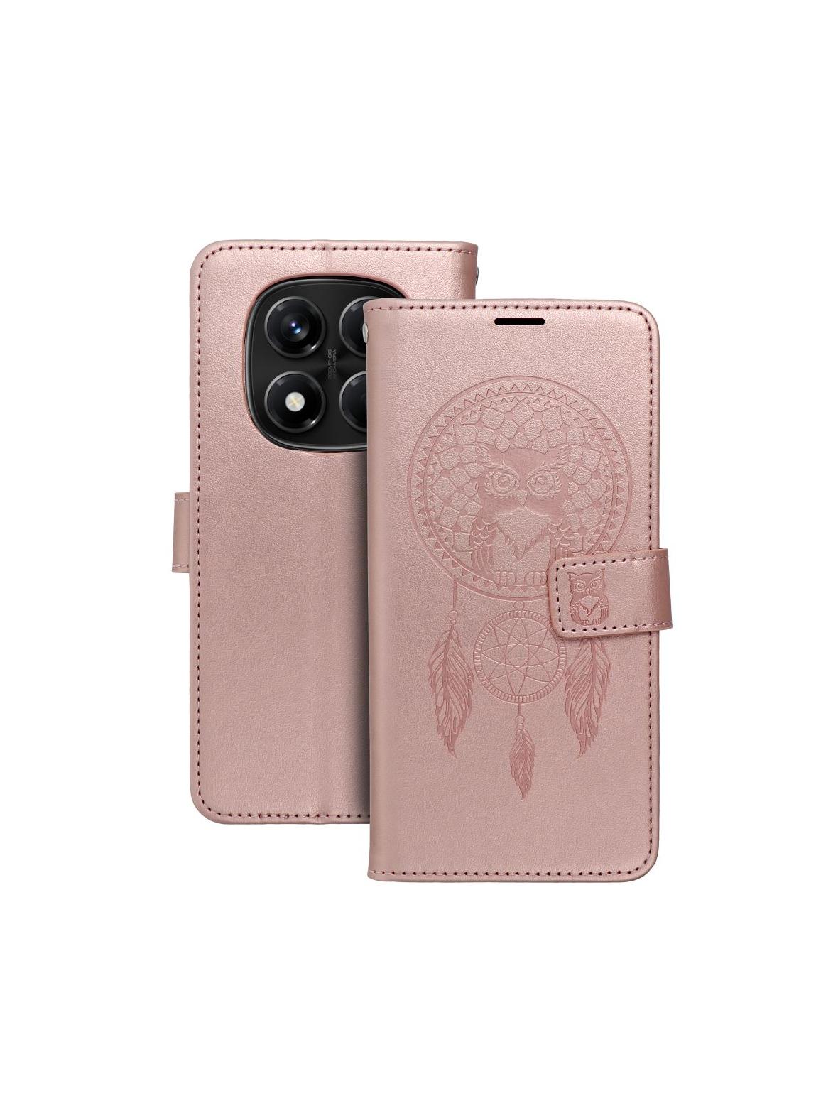 Kabura MEZZO Book do XIAOMI Redmi Note 14 PRO 4G łapacz snów złoty róż