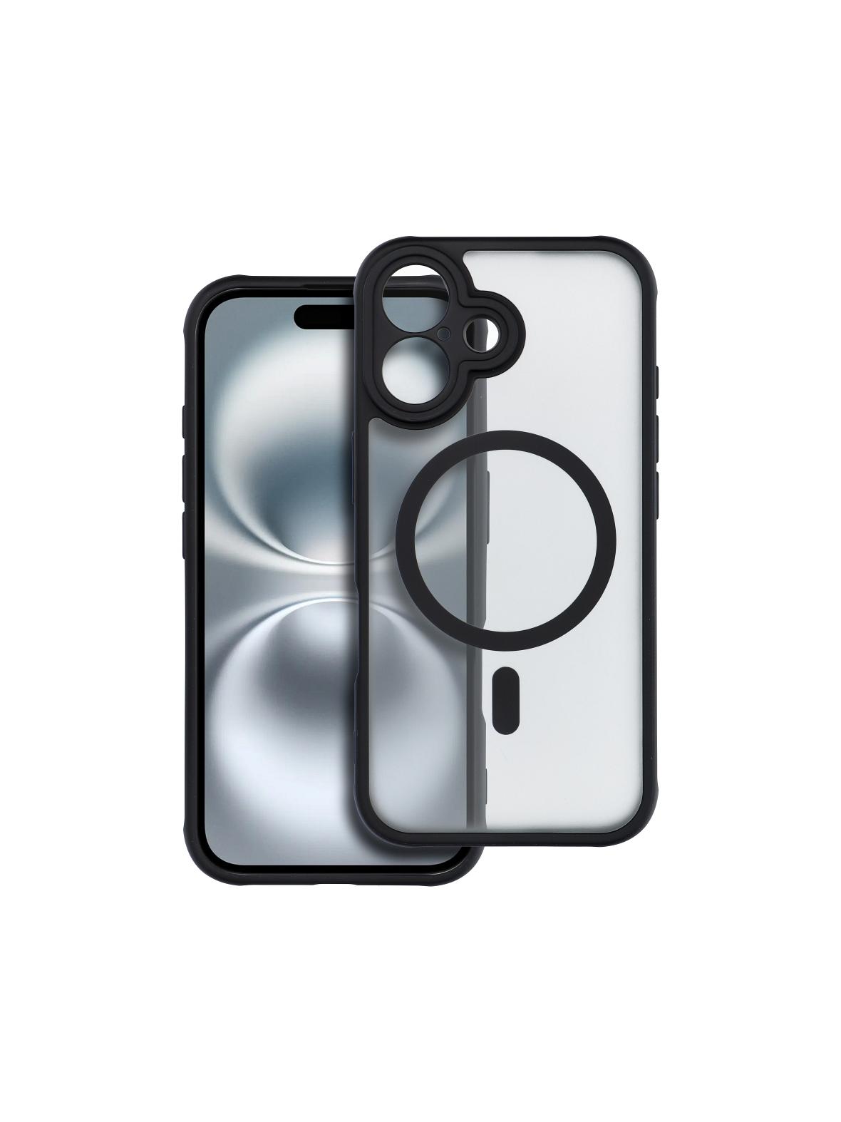 Futerał FULL MATTE MAG COVER kompatybilny z MagSafe do IPHONE 16 czarny