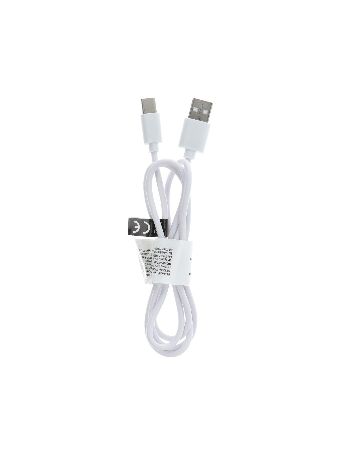 Kabel USB A do Typ C 2.0 C366 (długa koncówka 8mm) 1 m biały
