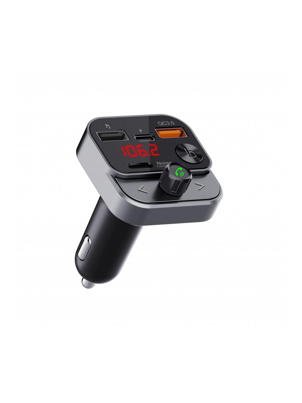 ART transmiter FM bluetooth 5.0 + USB A QC3.0 + Typ C (total 30W) FM-84B czarny