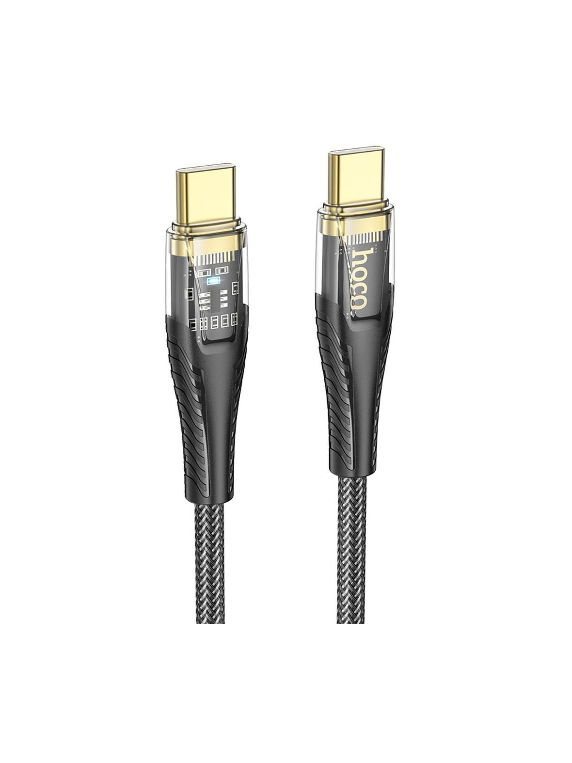 Kabel USB C do USB C Hoco 3A 60W 1,2 m U121 czarny