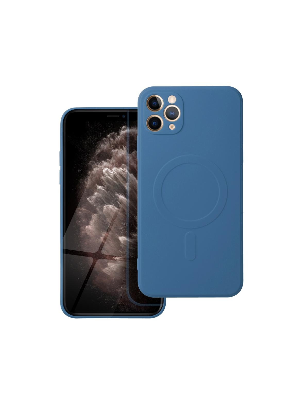 Futerał SILICONE MAG COVER kompatybilny z MagSafe do IPHONE 11 Pro Max niebieski