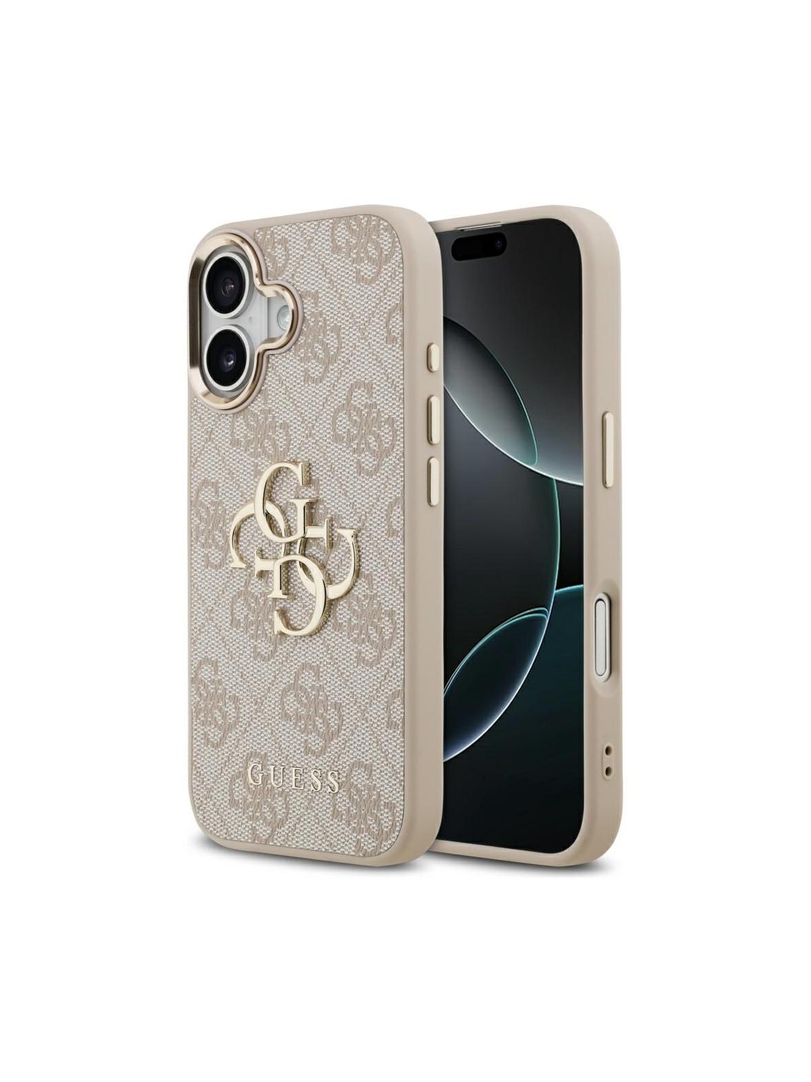 GUESS futerał do IPHONE 17 GUHCP17S4GMGCPI (PU W/ Big 4G Classic Logo) złoto różowy