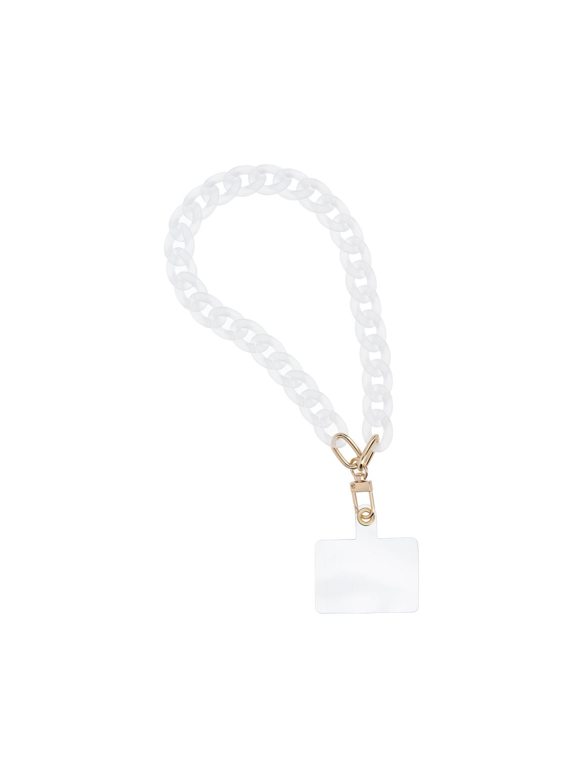 Smycz do telefonu, Zawieszka do telefonu - PANAMA / długość sznura 40cm (20cm w pętli) / na nadgarstek - biały