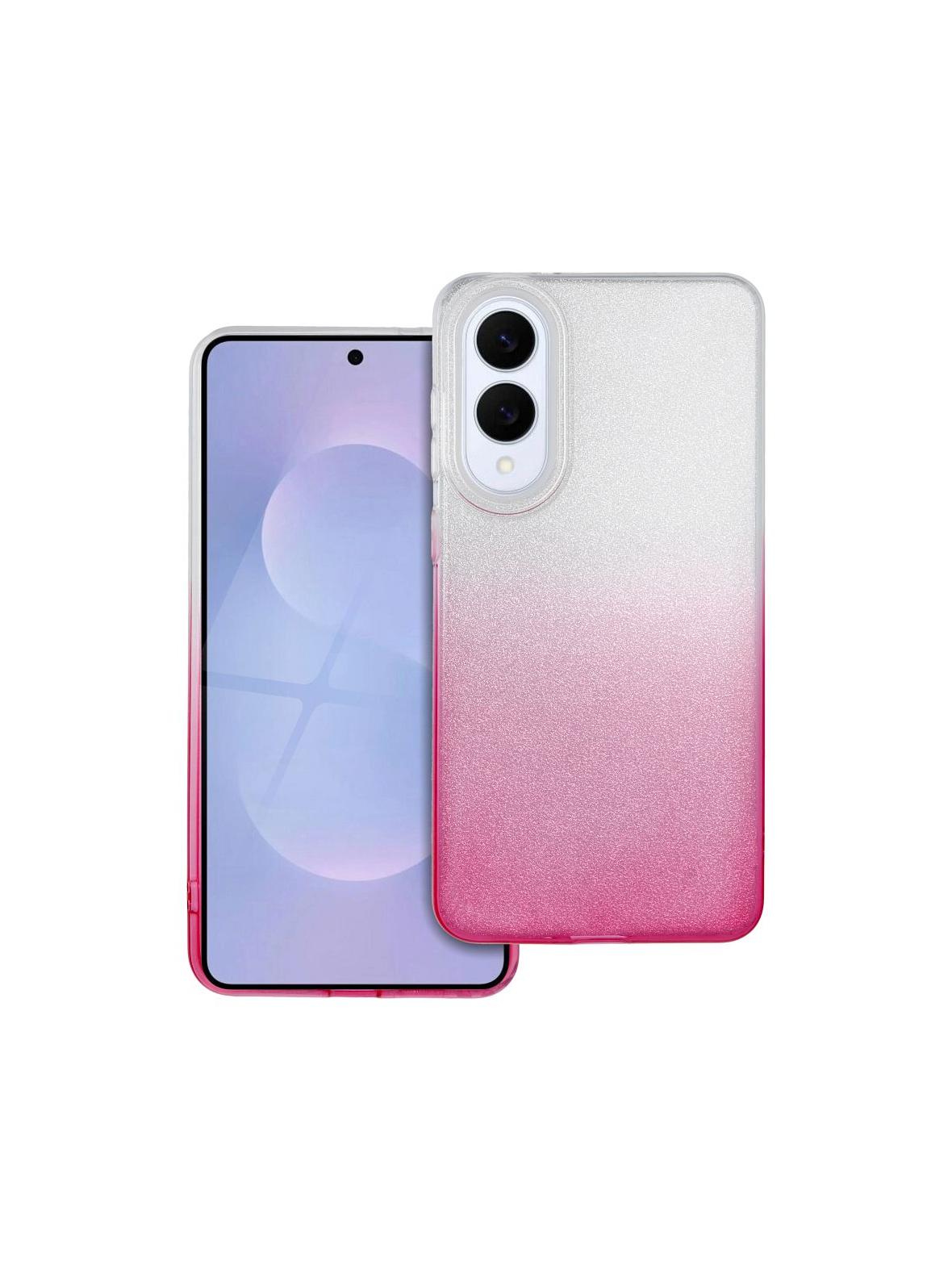 Futerał SHINING do SAMSUNG S25 Edge transparentny różowy