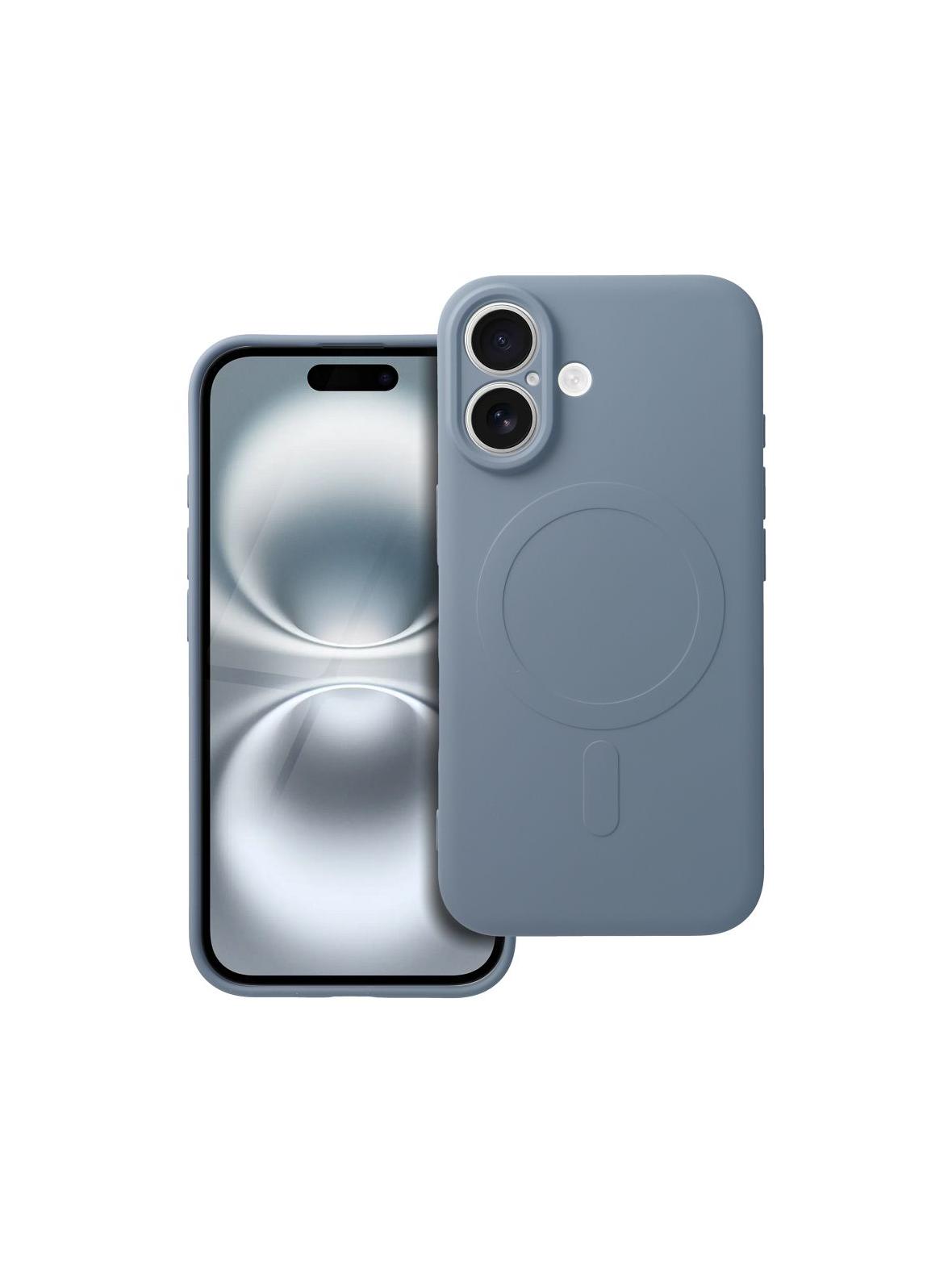 Futerał SILICONE MAG COVER kompatybilny z MagSafe do IPHONE 16 jasny niebieski