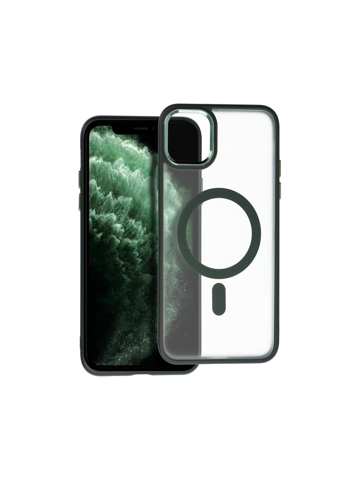 Futerał MATTE MAG COVER kompatybilny z MagSafe do IPHONE 11 Pro Max zielony