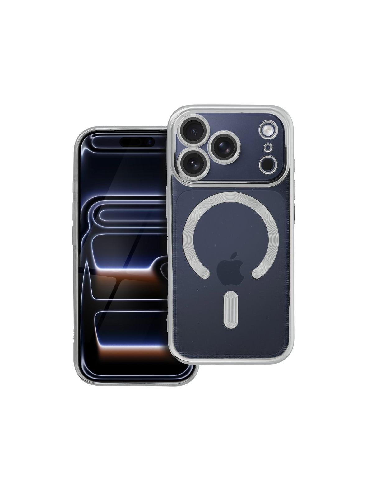Futerał ELECTRO MAG COVER kompatybilny z MagSafe do IPHONE 17 Pro srebrny