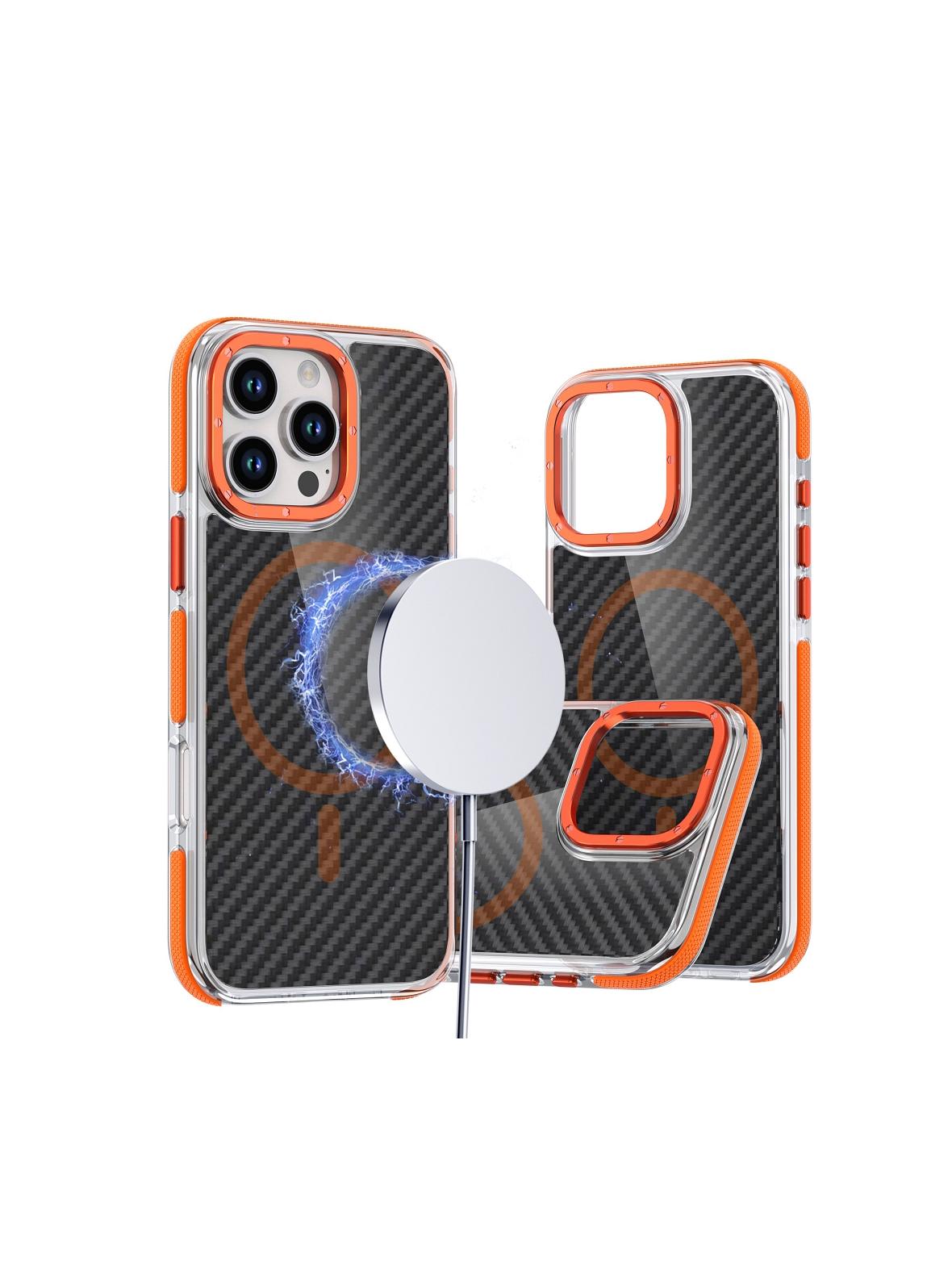 Futerał FIBER kompatybilny z MagSafe do IPHONE 17 pomarańczowy