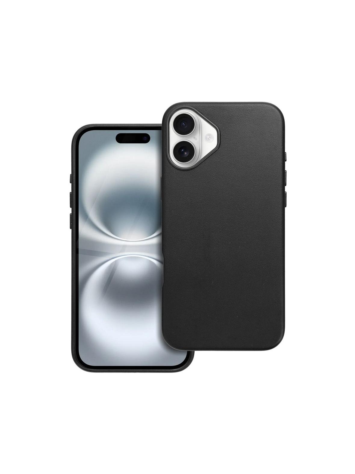 Futerał LEATHER MAG COVER kompatybilny z MagSafe do IPHONE 16 Plus czarny