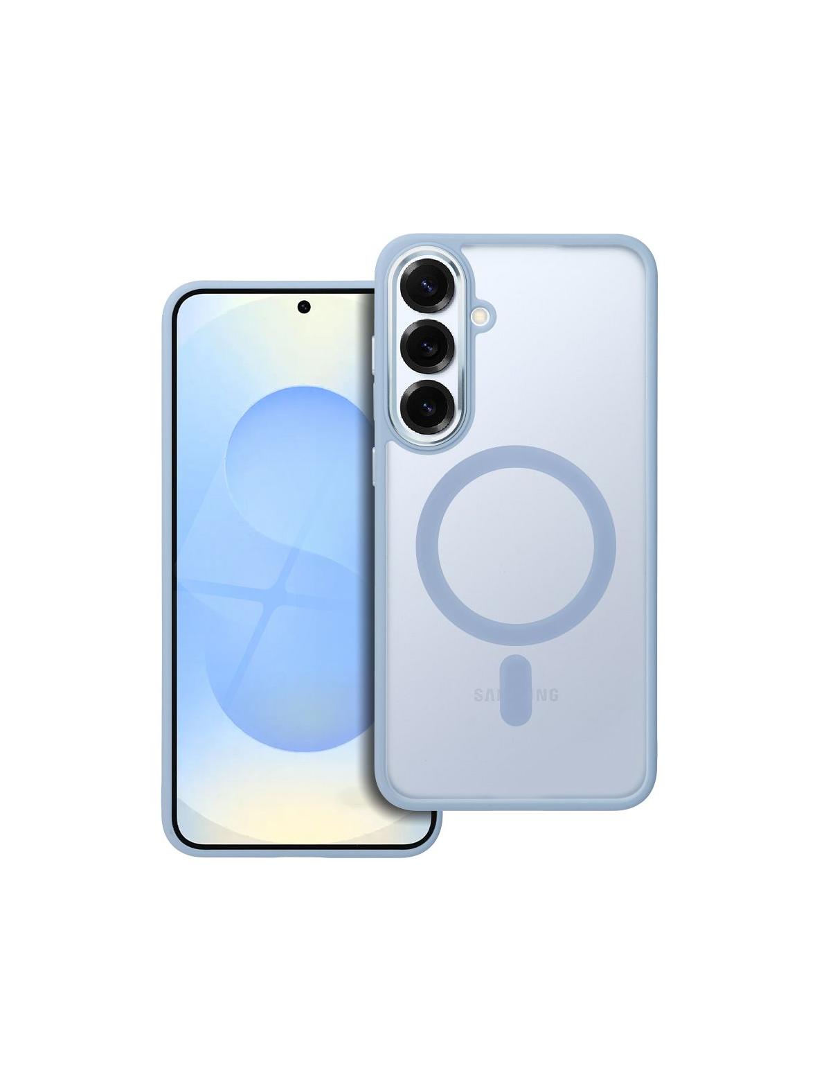 Futerał MATTE MAG COVER kompatybilny z MagSafe do SAMSUNG S25 PLUS niebieski