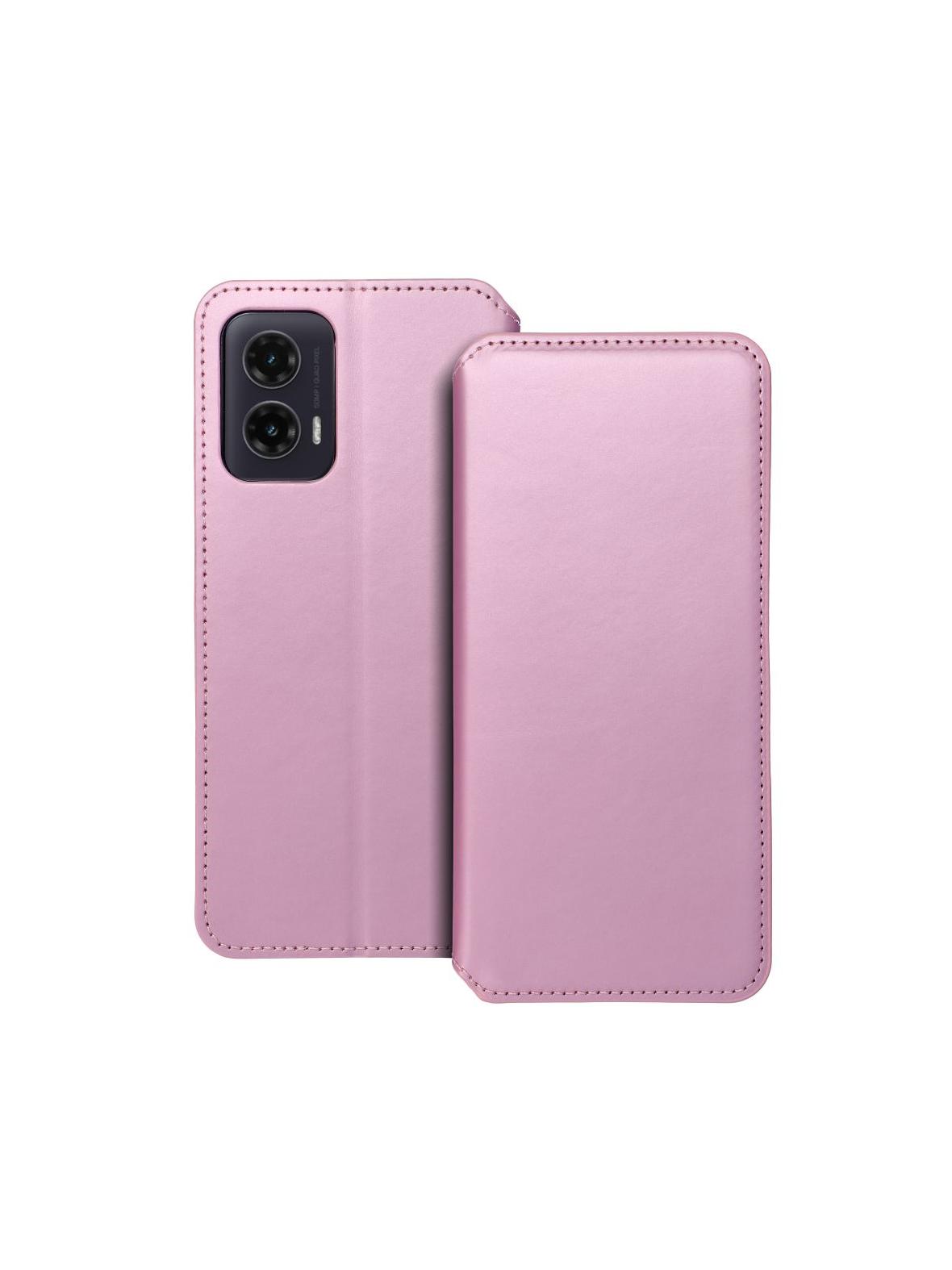 Kabura DUAL POCKET Book do MOTOROLA G35 5G jasny różowy
