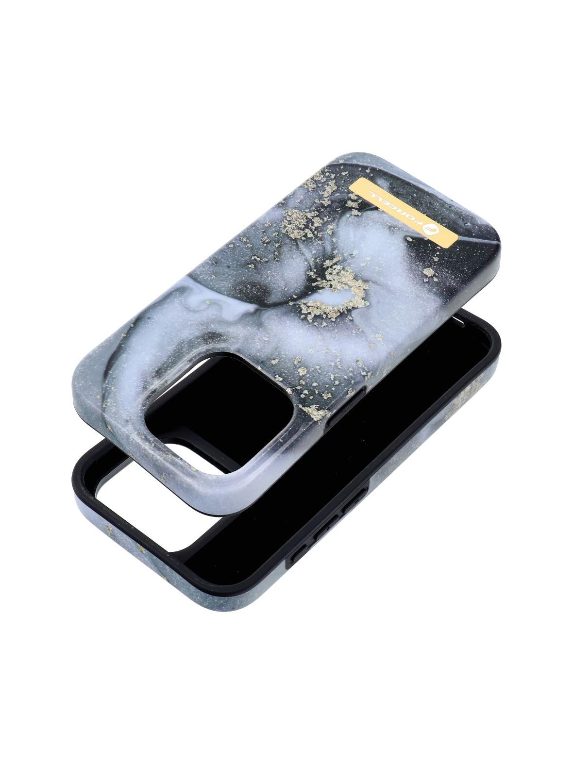 Etui na iPhone 15 PRO Forcell F-Protect Mirage zgodny z MagSafe marble mist