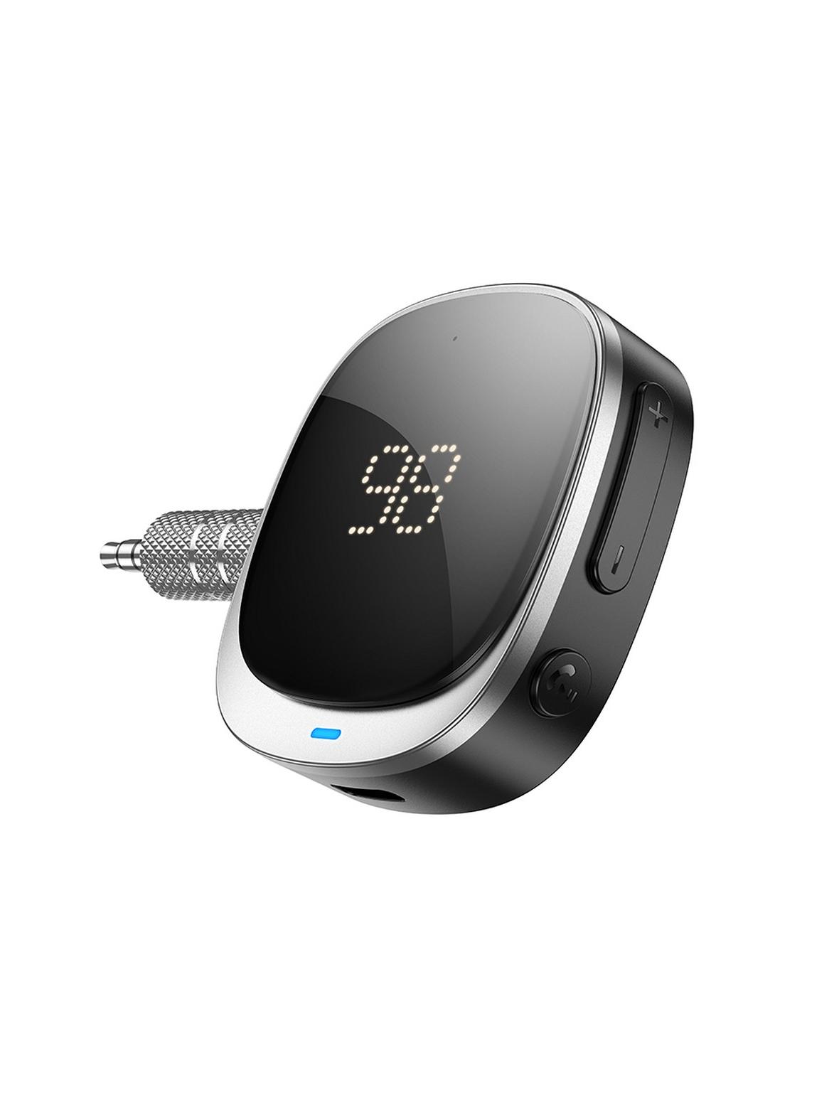 Adapter AUX bluetooth Jack 3,5 mm Hoco z wyświetlaczem E80 czarny