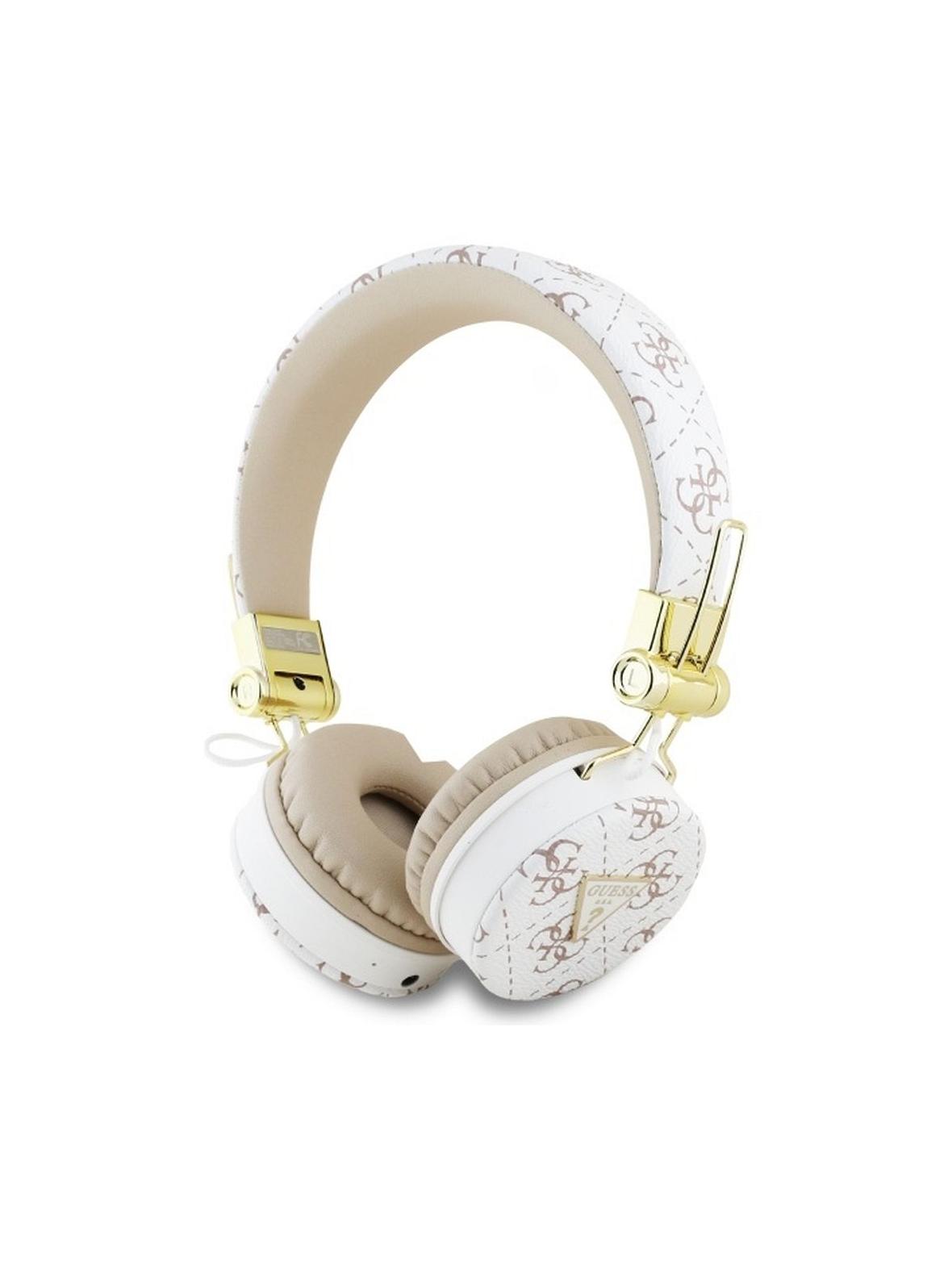 GUESS słuchawki bezprzewodowe bluetooth nagłowne ENC GUBH70E4PTMH (PU 4G Triangle Round Shape) białe