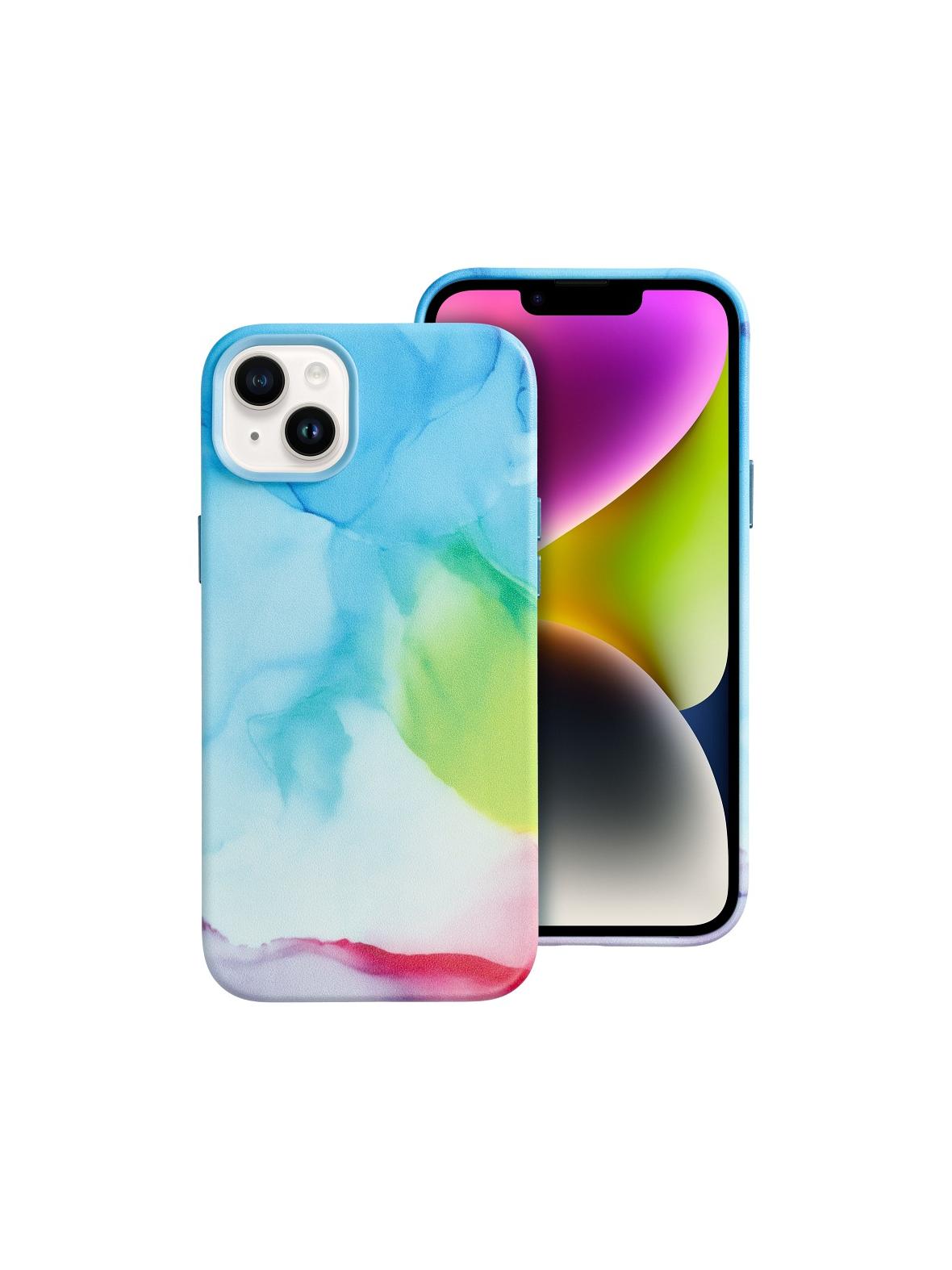 Futerał LEATHER MAG COVER kompatybilny z MagSafe do IPHONE 14 Plus color splash