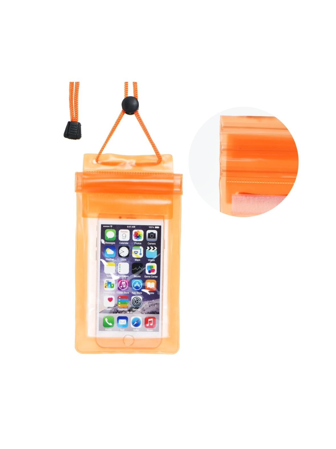 Etui wodoodporne uniwersalne z strunowym zamknięciem pomarańczowe