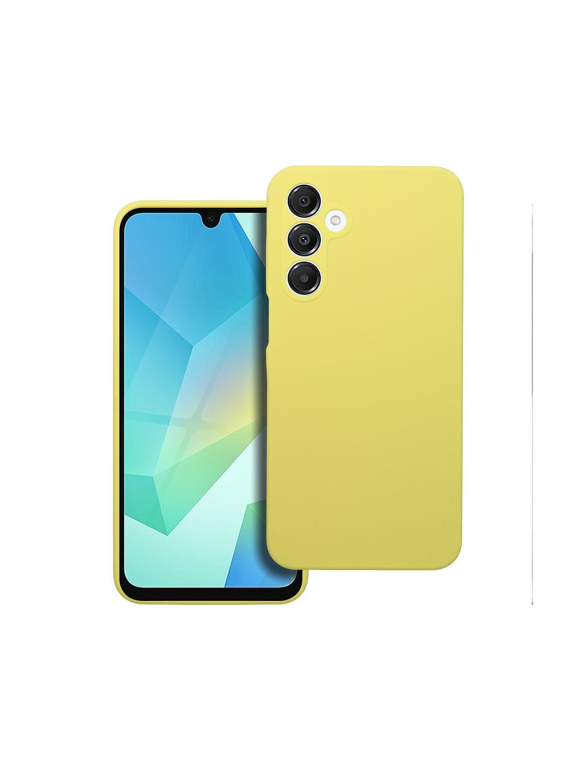 Futerał SILICONE 2mm do SAMSUNG A16 5G / A16 4G żółty