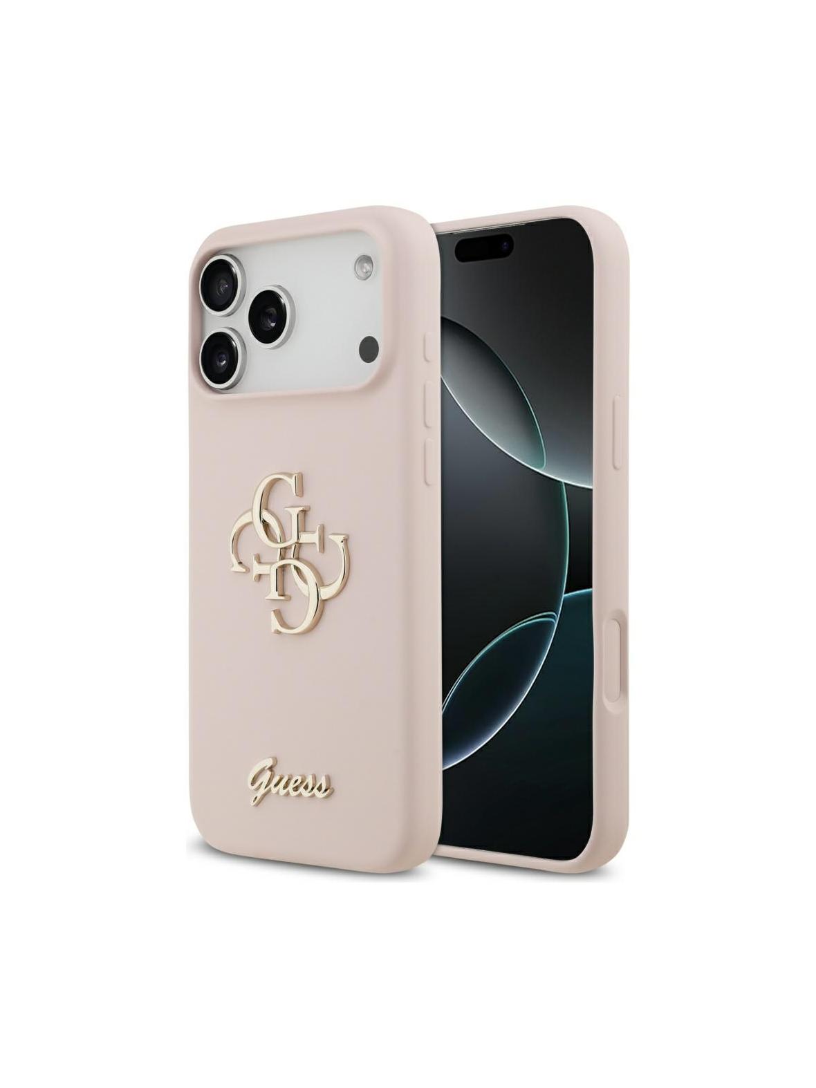 GUESS futerał do IPHONE 17 Pro Max GUHCP17XSC4GSMP (Silicone W/ Big 4G Script) różowy