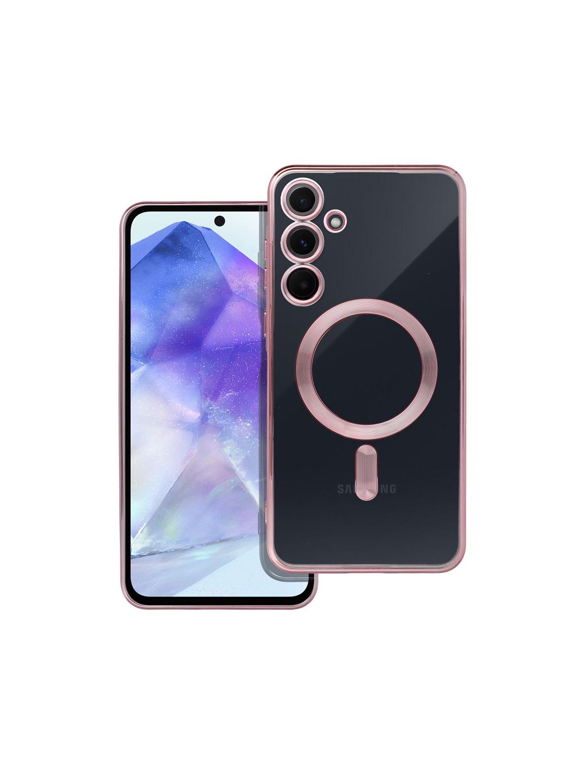 Futerał ELECTRO MAG COVER kompatybilny z MagSafe do SAMSUNG A55 złoty róż