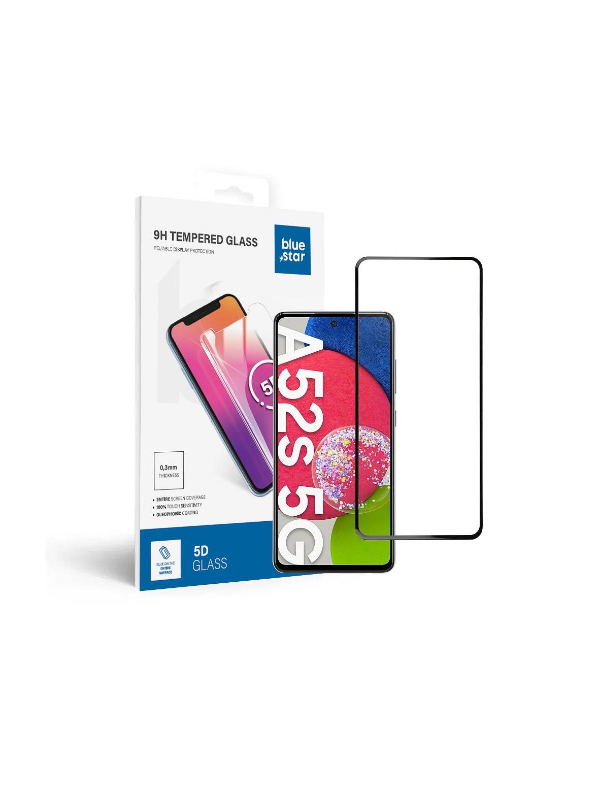 Szkło hartowane do Samsung Galaxy A52/52s 5G/LTE (full glue / case friendly) Blue Star 5D czarne