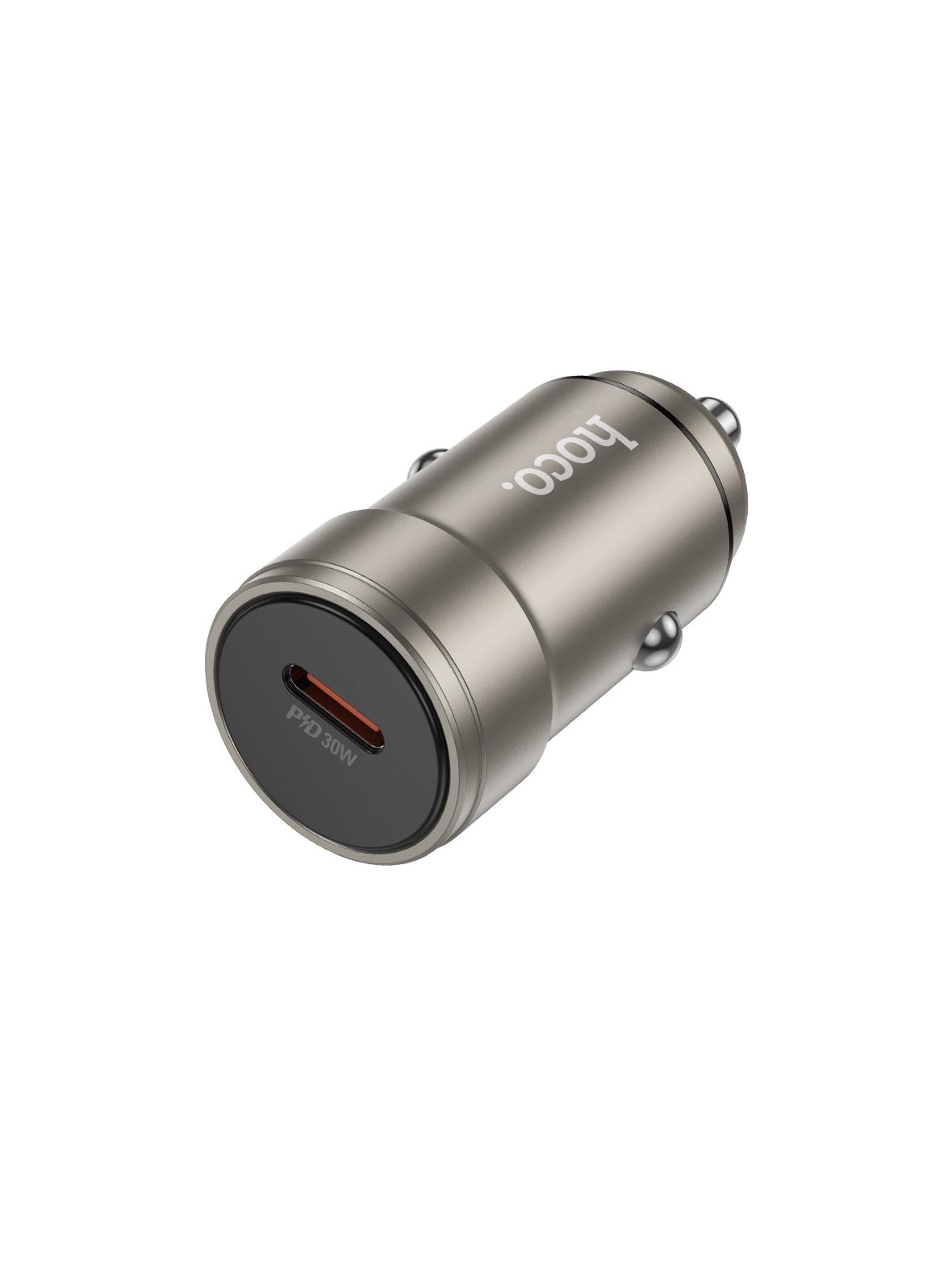 Ładowarka samochodowa Hoco USB C QC PD 30W Z57 szara
