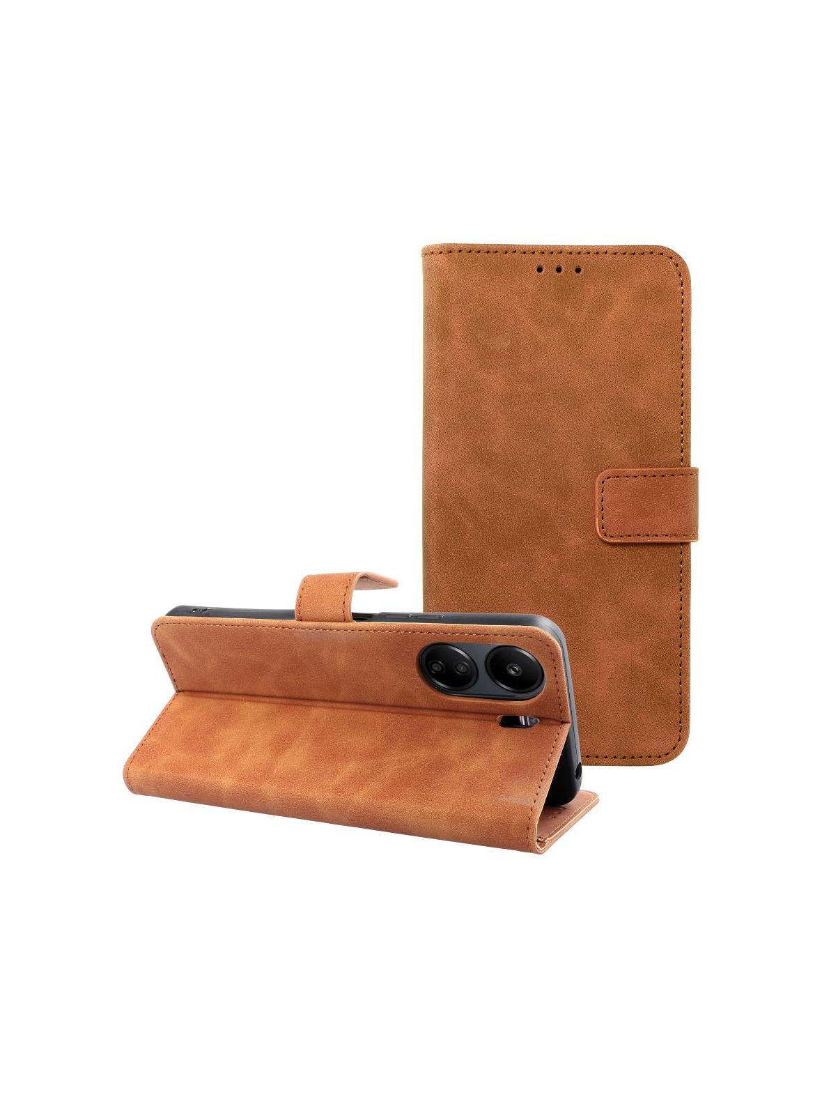 Kabura TENDER Book do XIAOMI Redmi 13C / POCO C65 brązowy