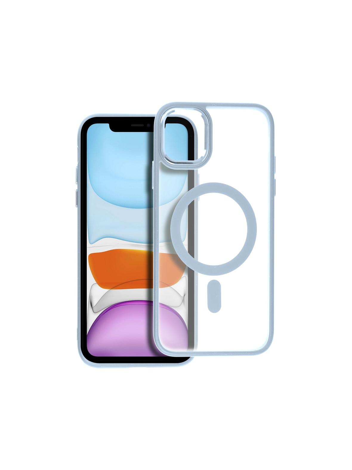 Futerał MATTE MAG COVER kompatybilny z MagSafe do IPHONE 11 niebieski