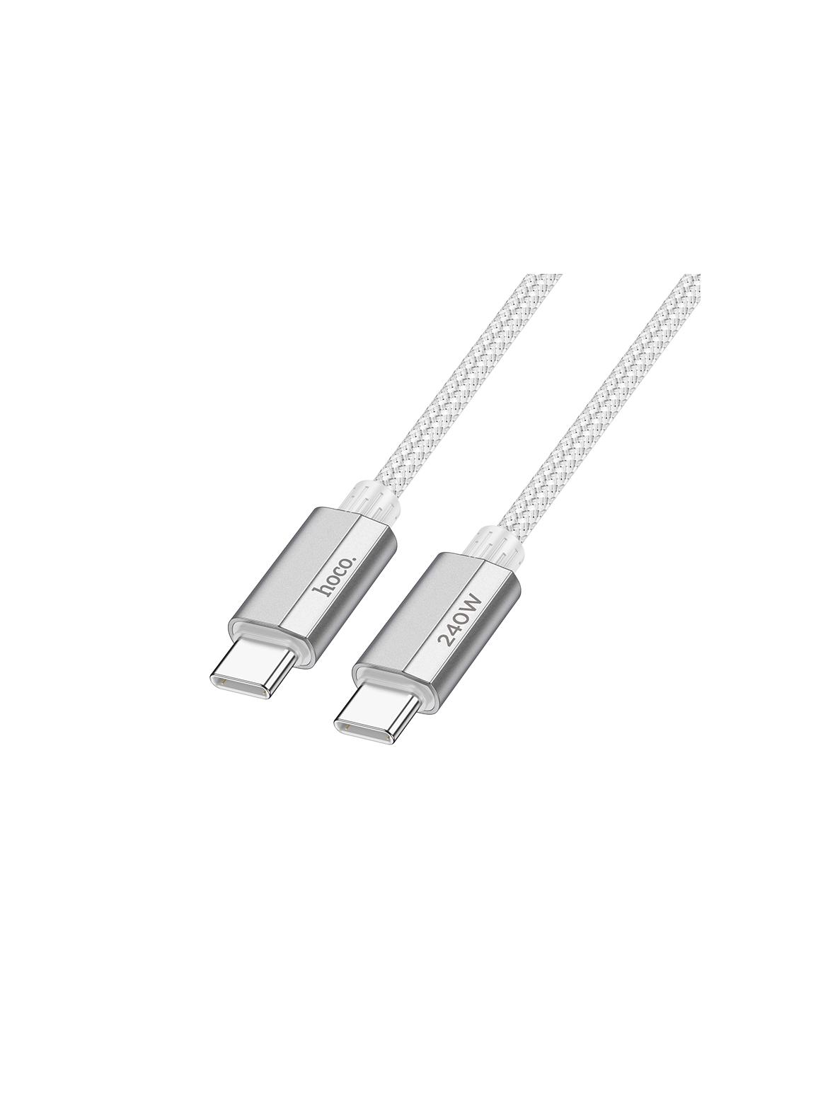 Kabel USB C do USB C Hoco QC3.0 PD 5A 240W 1,8 m U134 szary