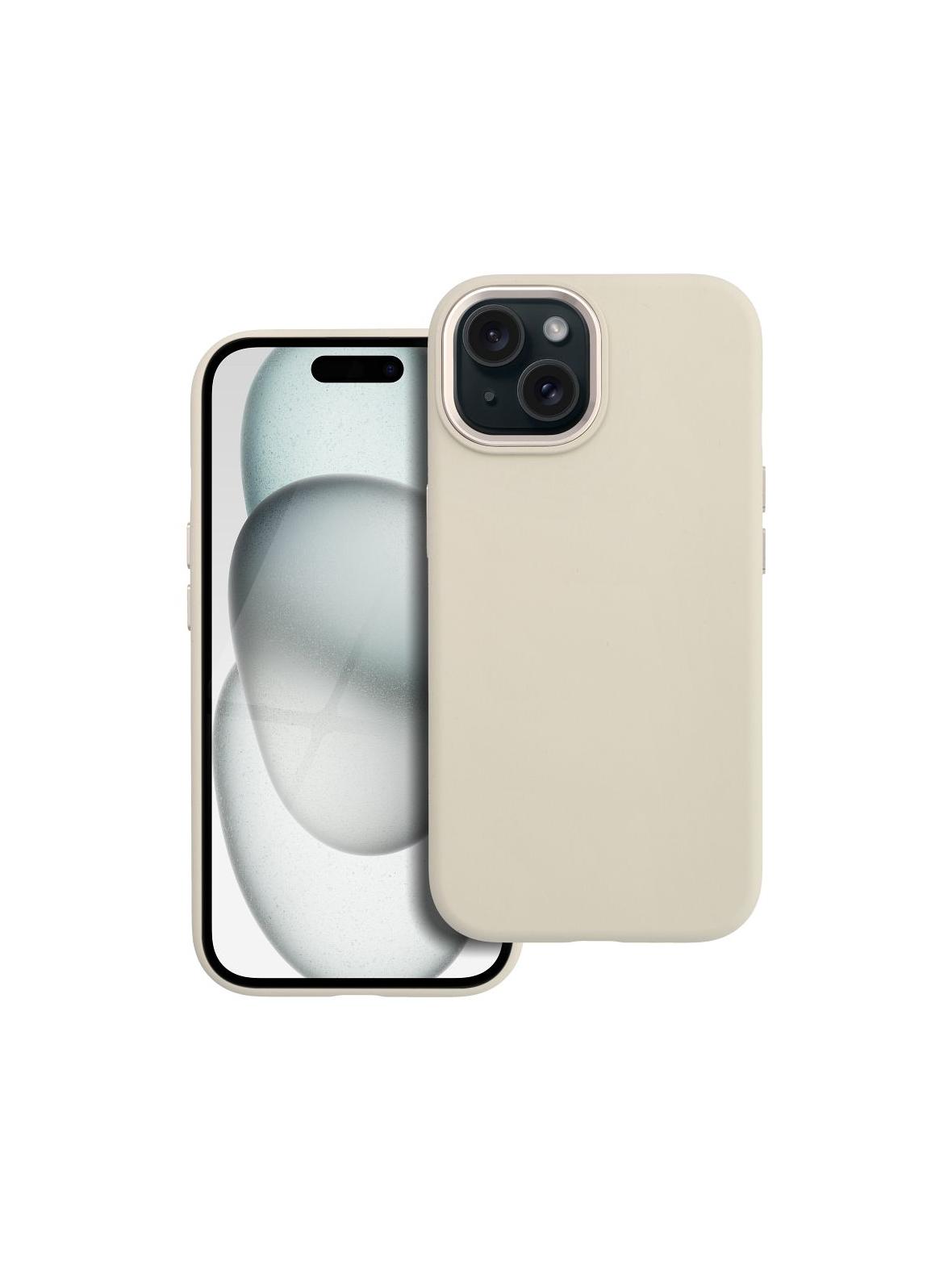 Etui na iPhone 15 Forcell F-Protect Frame Premium zgodny z MagSafe antique white 0INT