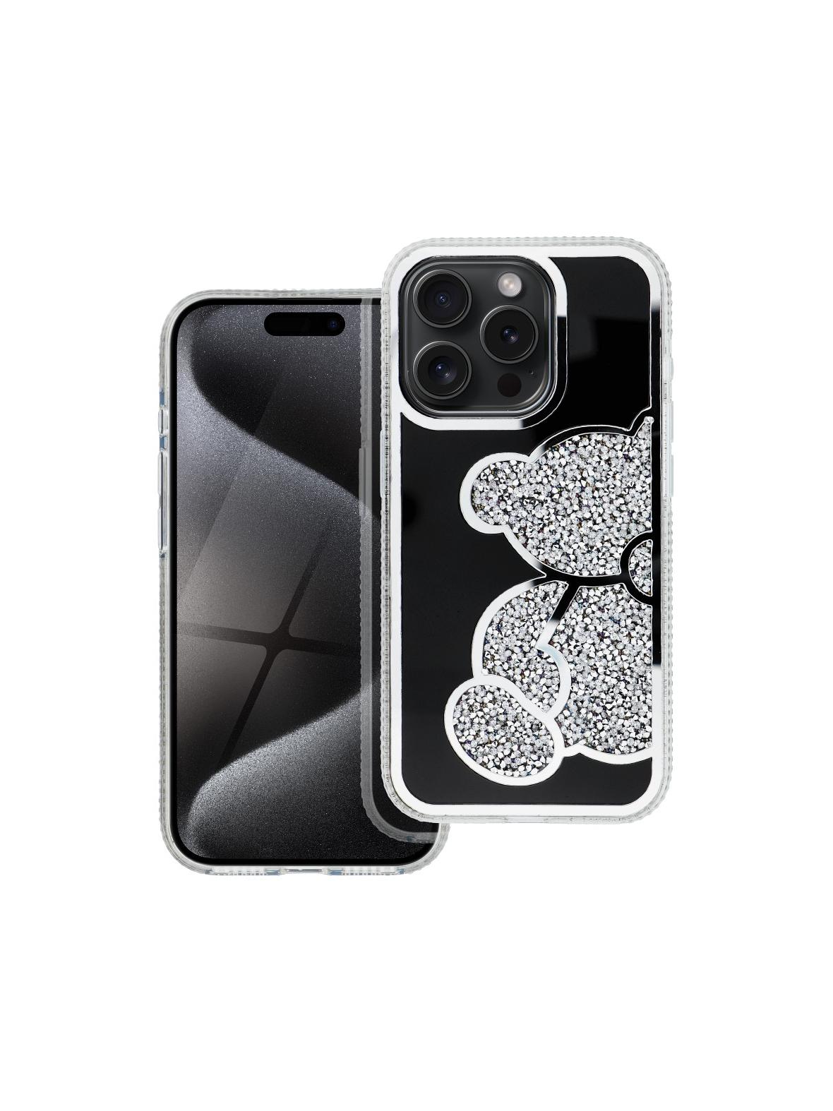 Futerał TEDDY BEAR do IPHONE 13 PRO srebrny