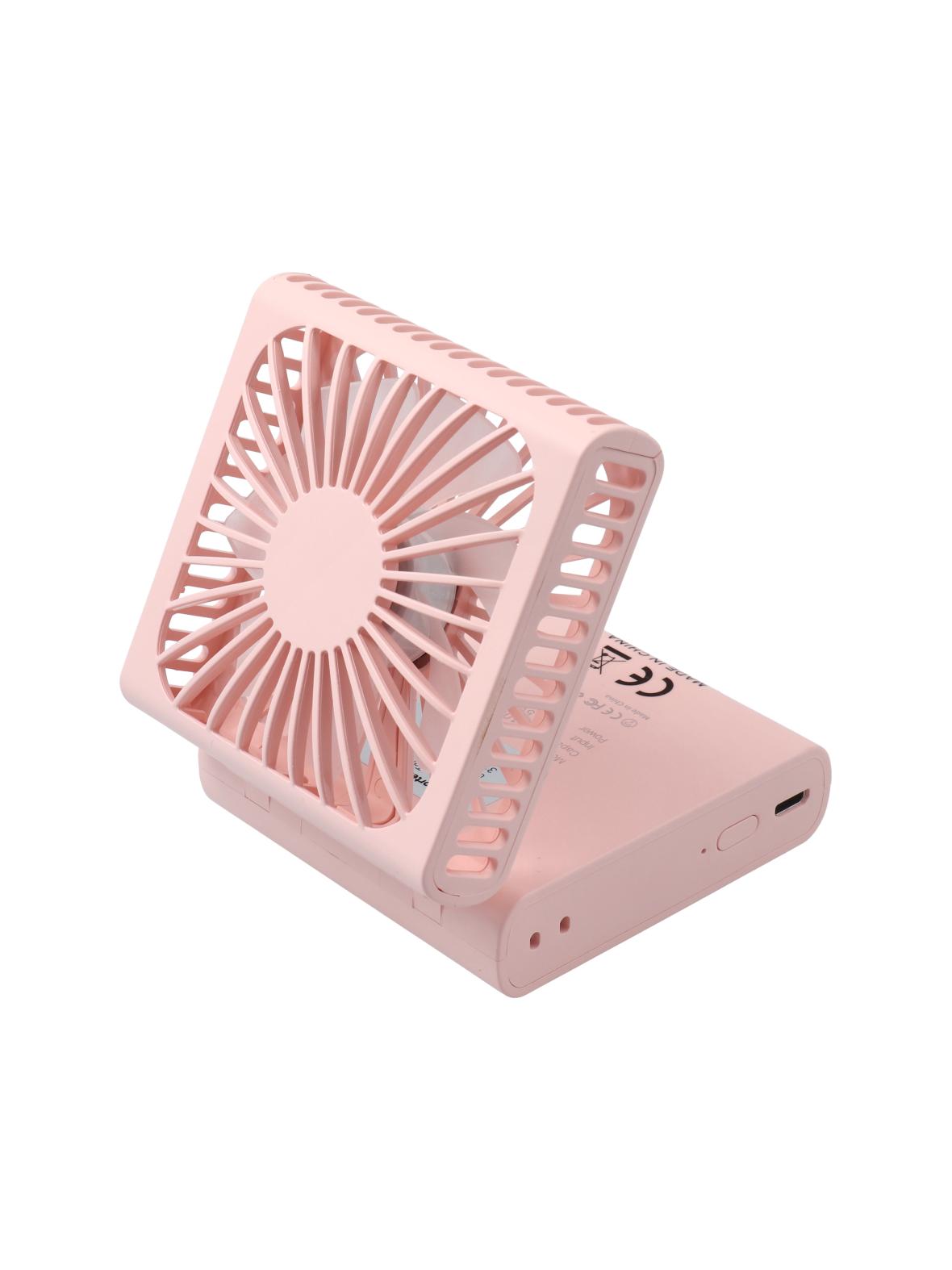 Wentylator / wiatrak przenośny składany F10 różowy
