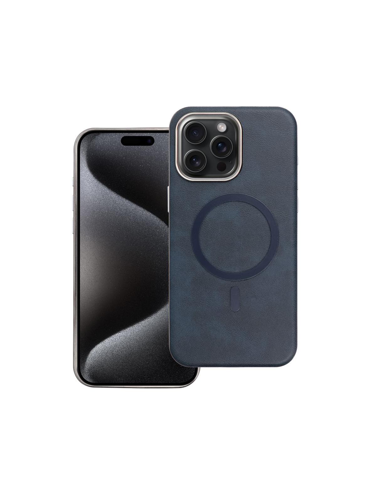 Futerał GENTLEMAN MAG COVER kompatybilny z MagSafe do IPHONE 15 PRO MAX granatowy